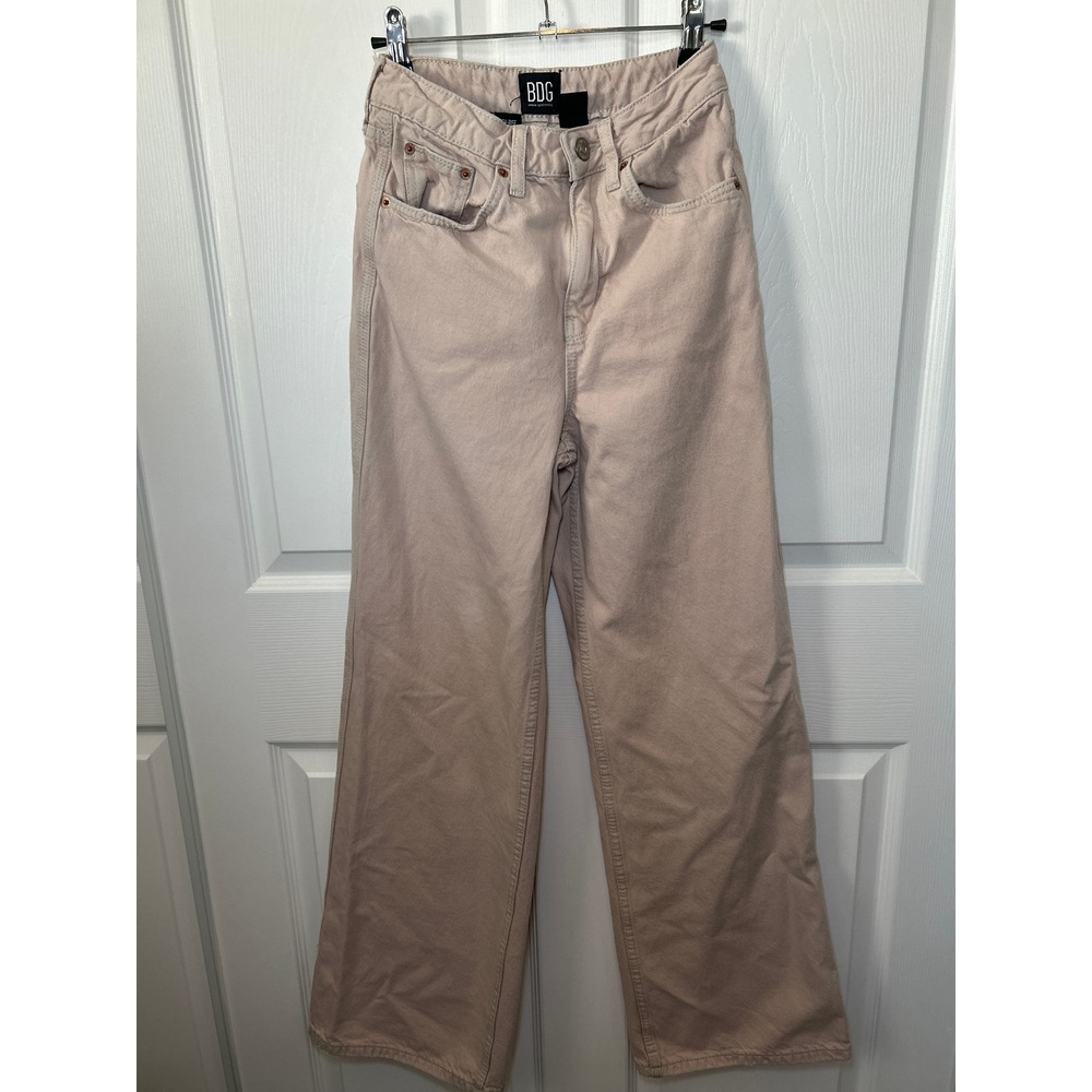 BDG High Rise Puddle Pink Wide Leg‎ Jeans Women's Size 25 100% Cotton